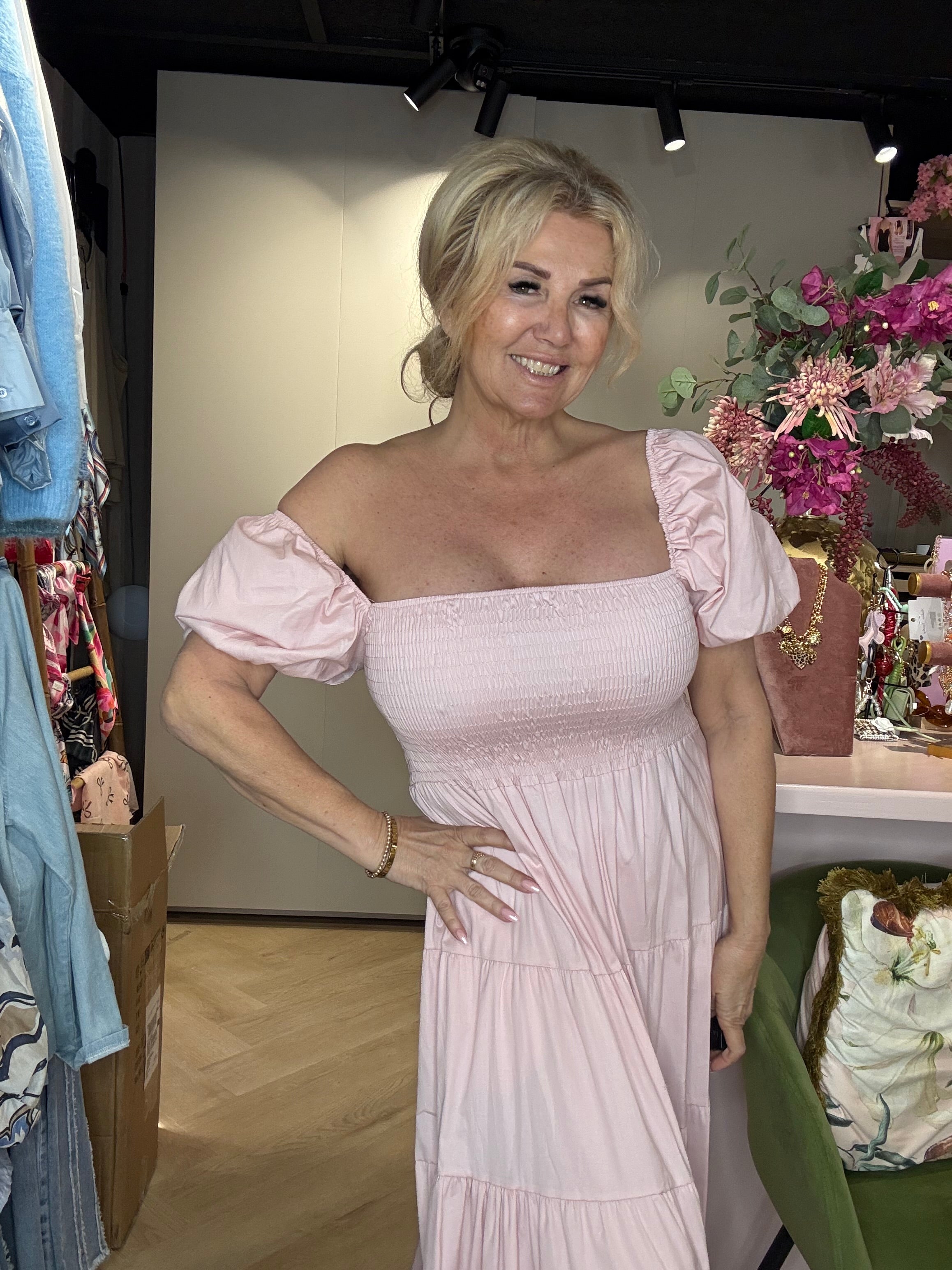 Jurk Tropicana Poeder Rose